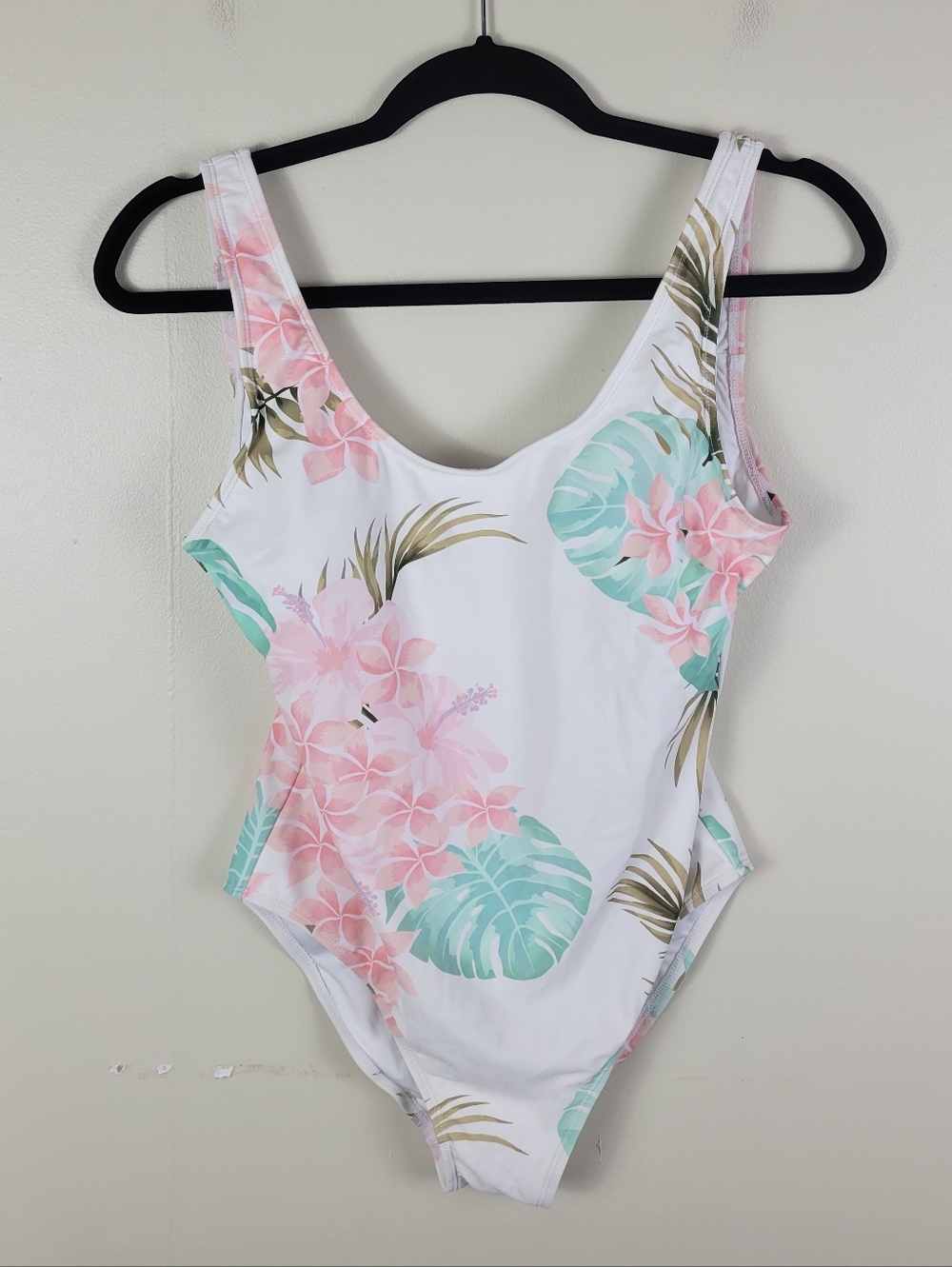 Infamous Swim Tropical Print Low Back One Piece Swimsuit Bikini - Picture 4 of 7